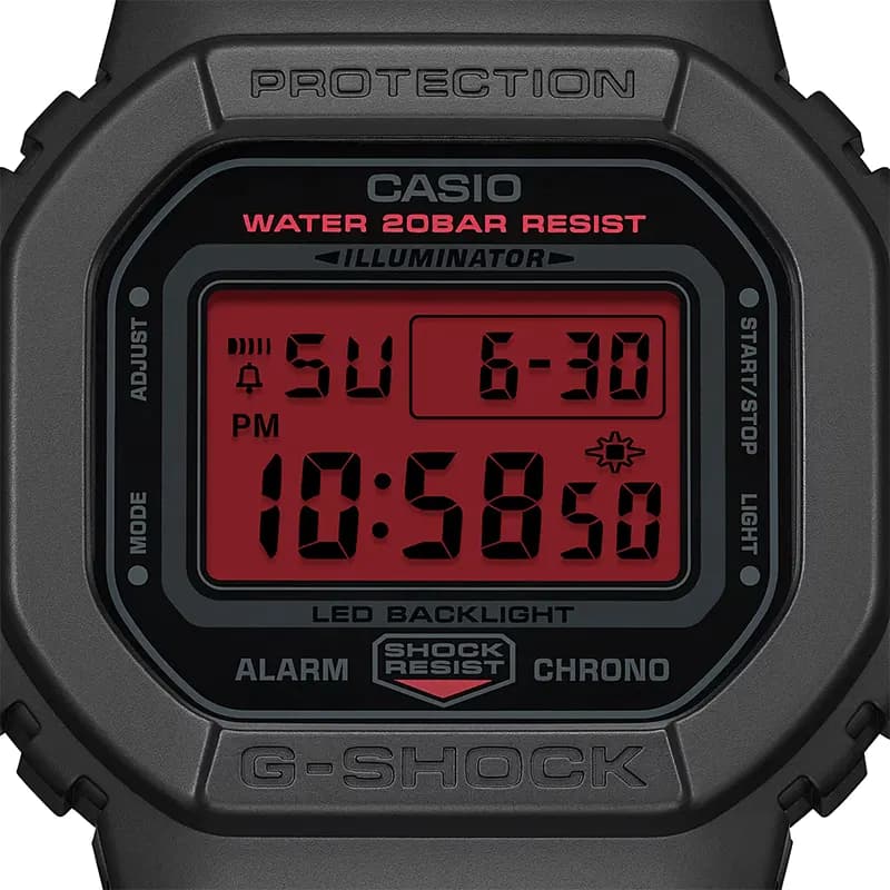 Casio G-Shock Vibrant Red Digital Dial Men’s Watch | DW-5600BBR-1 secondary view
