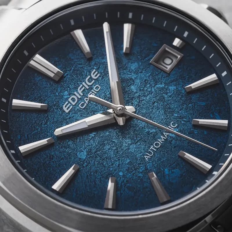 Casio Edifice Automatic Electroformed Textured Blue Dial Men's Watch | EFK-200D-2A