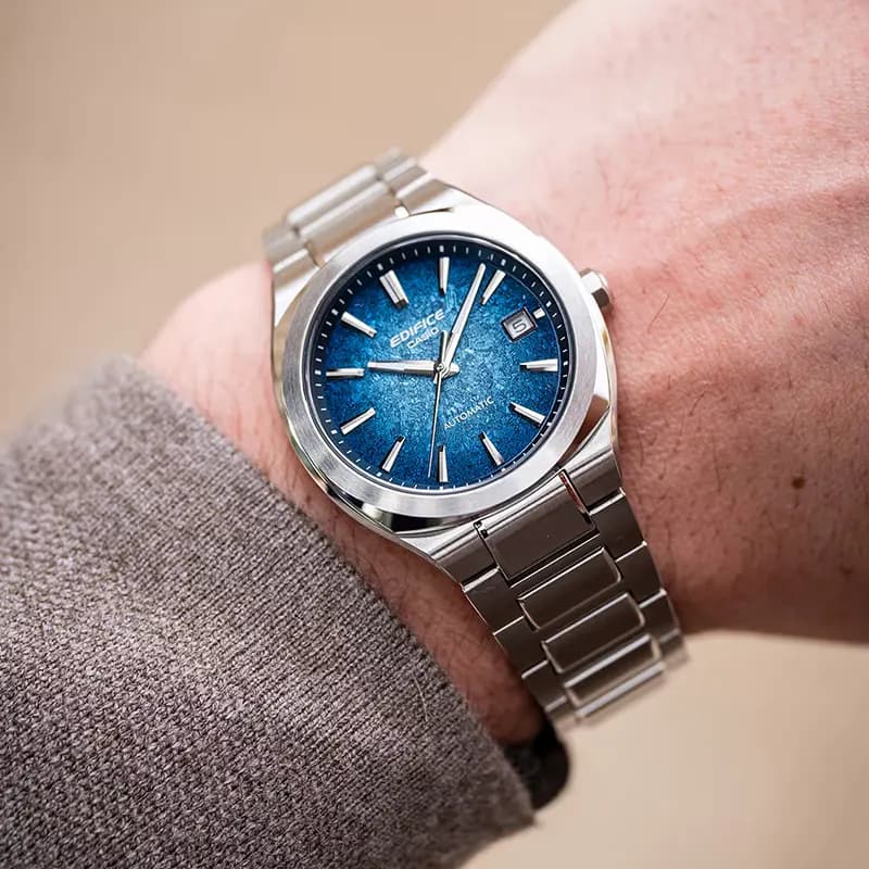 Casio Edifice Automatic Electroformed Textured Blue Dial Men's Watch | EFK-200D-2A secondary view