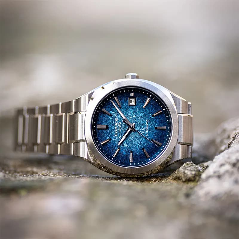 Casio Edifice Automatic Electroformed Textured Blue Dial Men's Watch | EFK-200D-2A