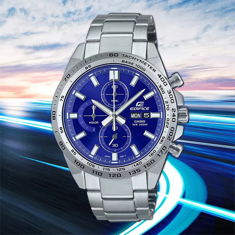 Casio Edifice Chronograph Blue Dial Men's Watch | EFR-574D-2AV secondary view
