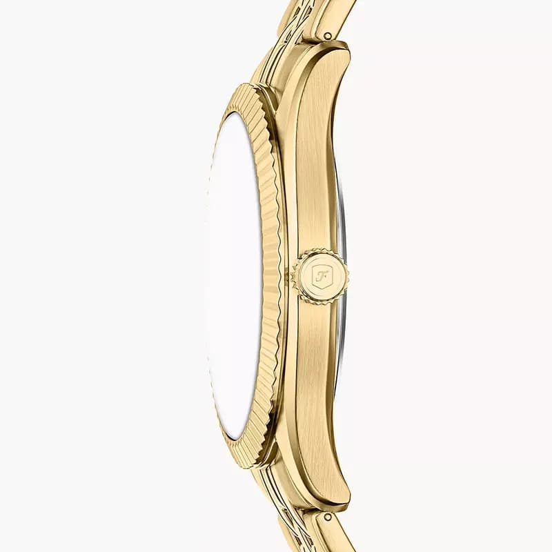 Fossil Campbell Green Dial Gold-Tone Men's Watch | FS6142