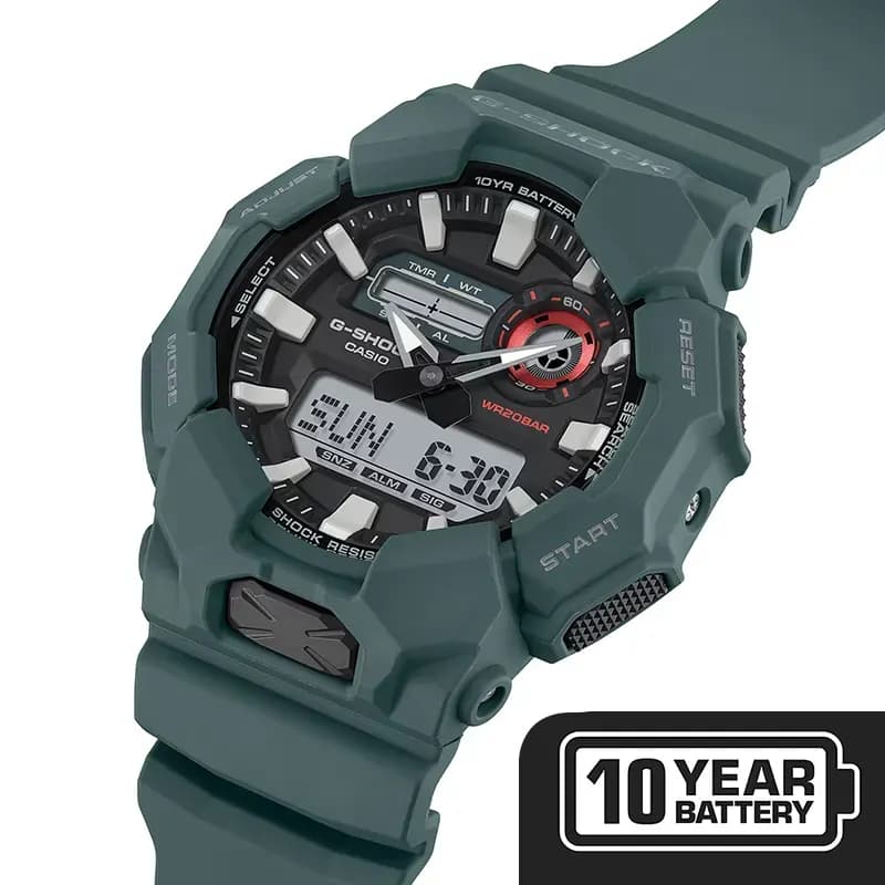 Casio G-Shock Dual-time 10 Years Battery Black Dial Men's Watch | GA-010-2A