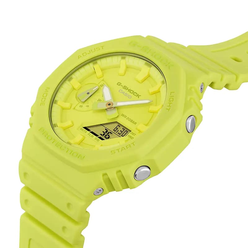 Casio G-Shock Carbon Core Guard Volt Yellow Men's Watch | GA-2100-9A9 secondary view