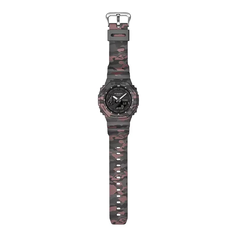 Casio G-Shock Grey Camouflage Dual Time Men's Watch | GA-2100CM-8A