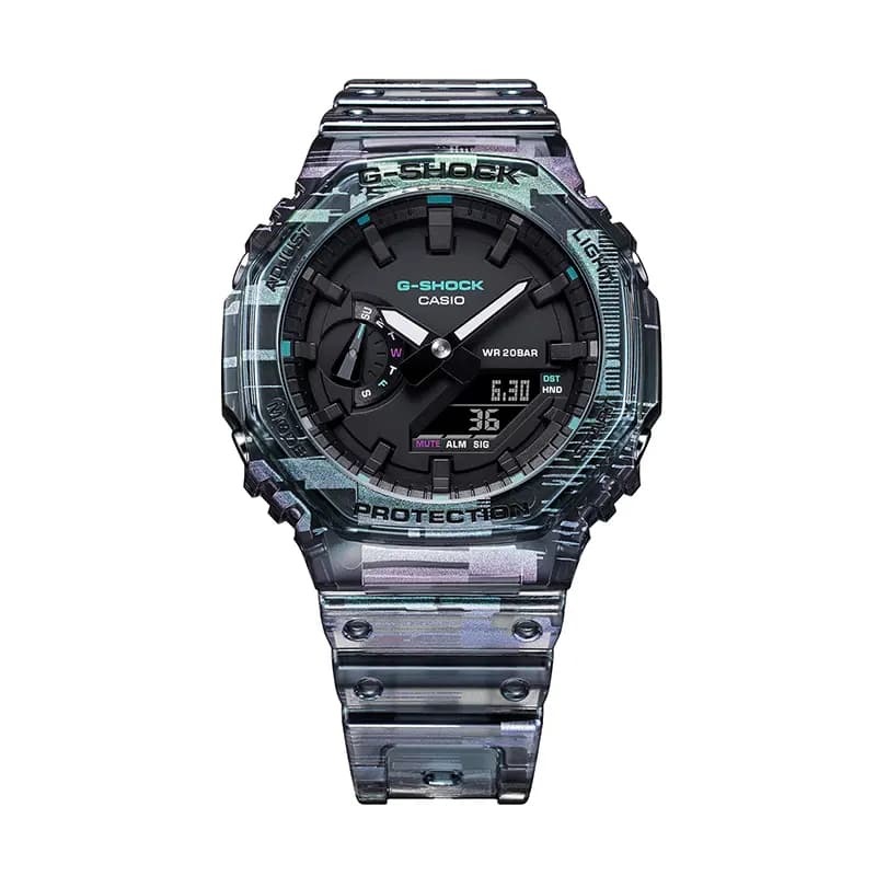 Casio G-Shock GA-2100NN-1A Digital Glitch Blazing Men's Watch