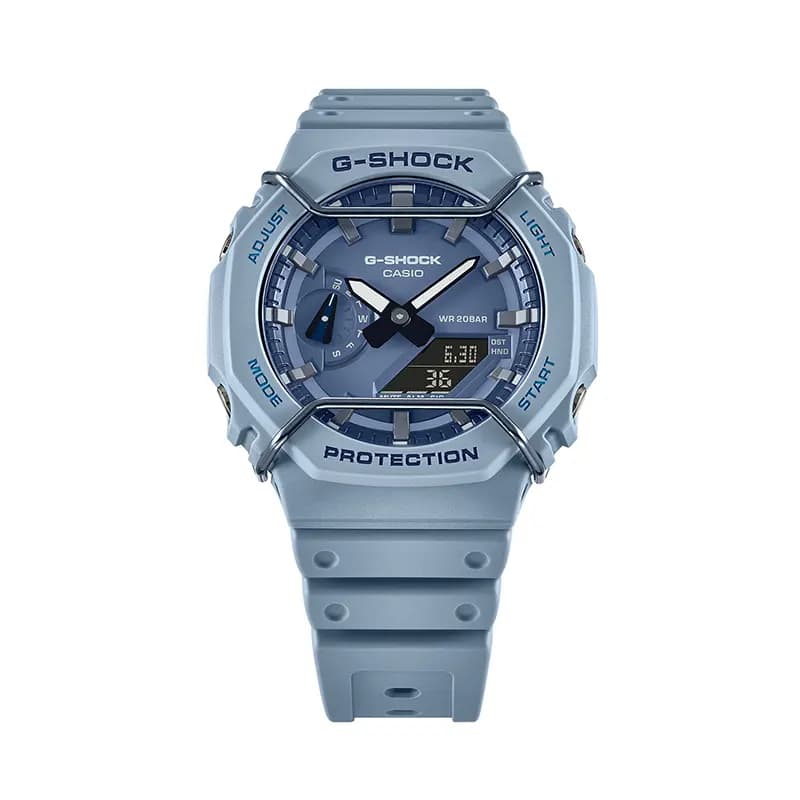 Casio G-Shock Metallic Face Protectors Light Blue Men's Watch | GA-2100PT-2A