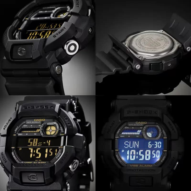 Casio G-Shock GD-350-1B Vibration Alarm Digital Dial Men's Watch