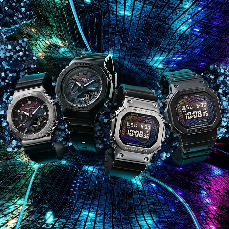 Casio G-Shock GM-2100RW-1 Rainbow Hues Brick Wall Dial Men's Watch