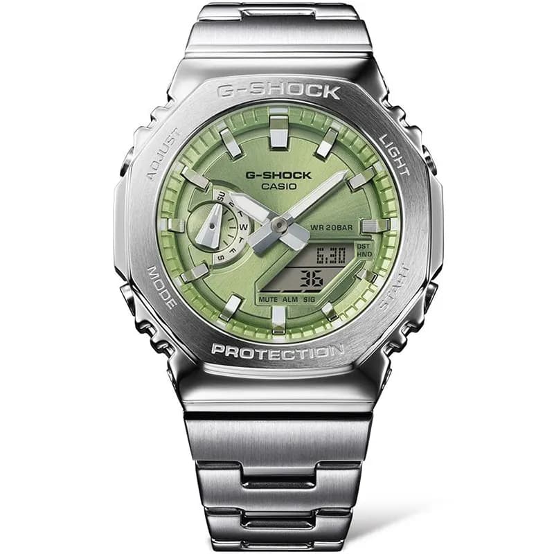 Casio G-Shock GM-2110D-3A G-Steel Green Dial Men's Watch