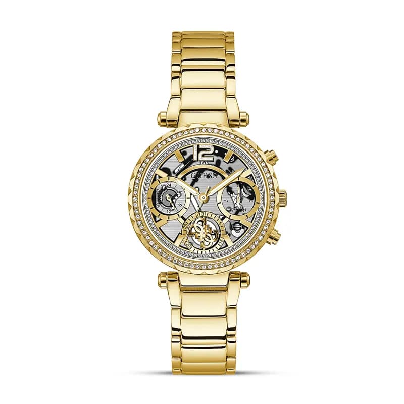 Guess Solstice Clear Dial Gold-tone Ladies Watch | GW0403L2