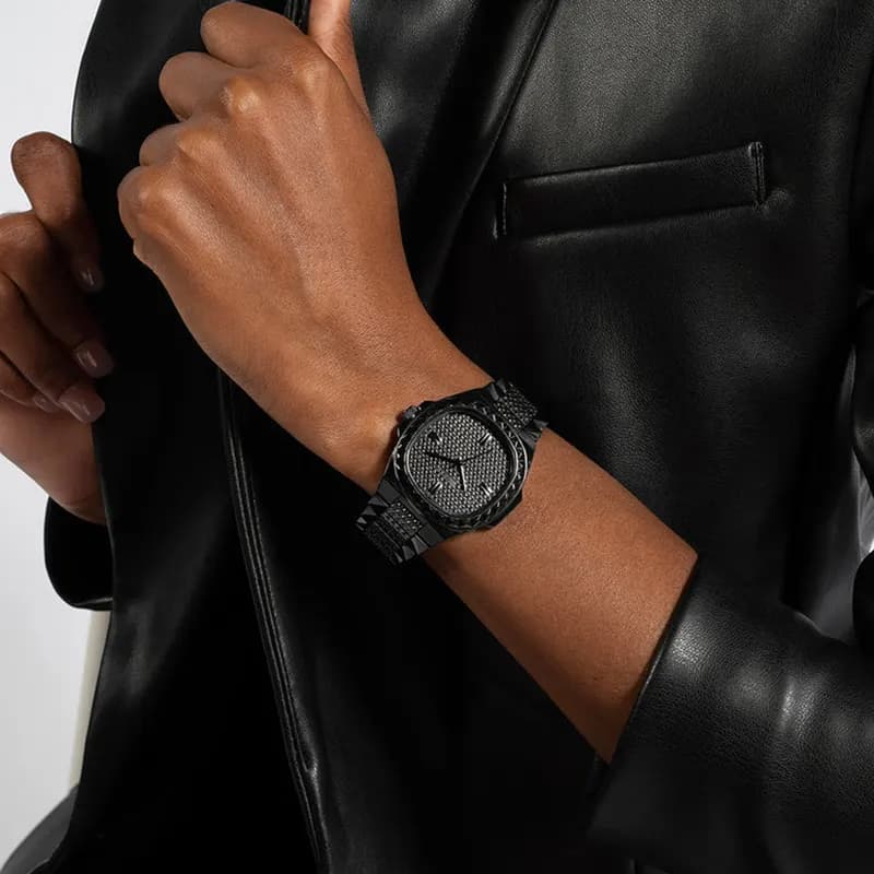 Guess Rebel Black Dial Couple Watch | GW0622G2/GW0601L2