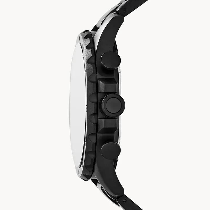 Fossil Nate Chronograph Black Stainless Steel Men's Watch | JR1356