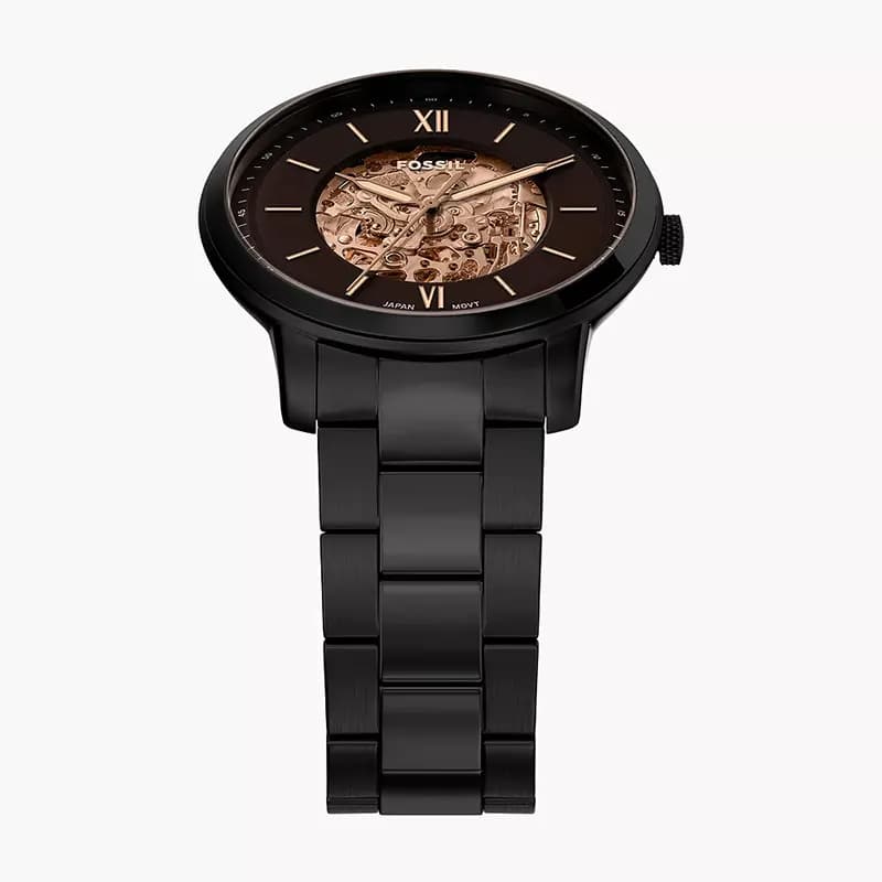 Fossil Neutra Black Skeleton Dial Automatic Men's Watch | ME3183