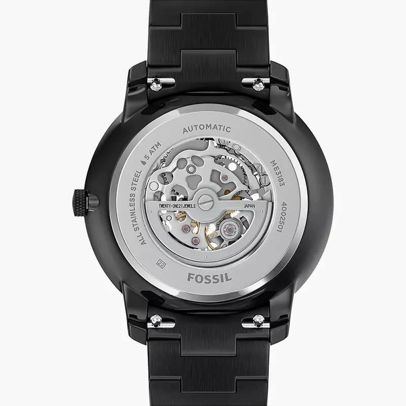 Fossil Neutra Black Skeleton Dial Automatic Men's Watch | ME3183