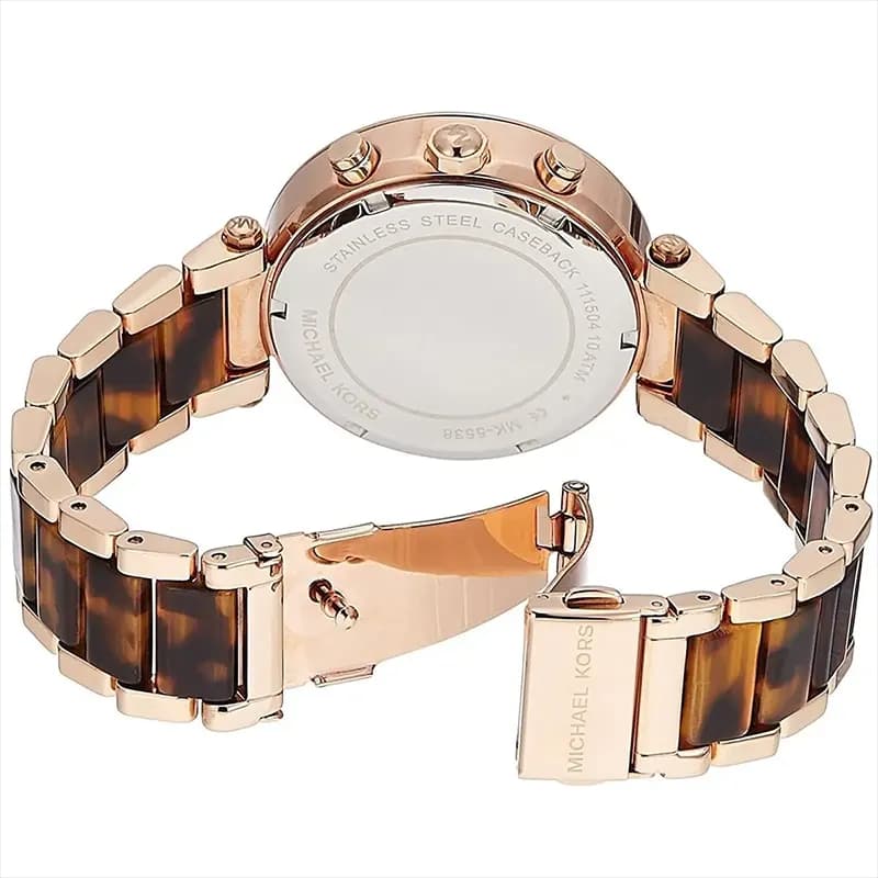 Michael Kors Parker Chronograph Rose Dial Ladies Watch | MK5538