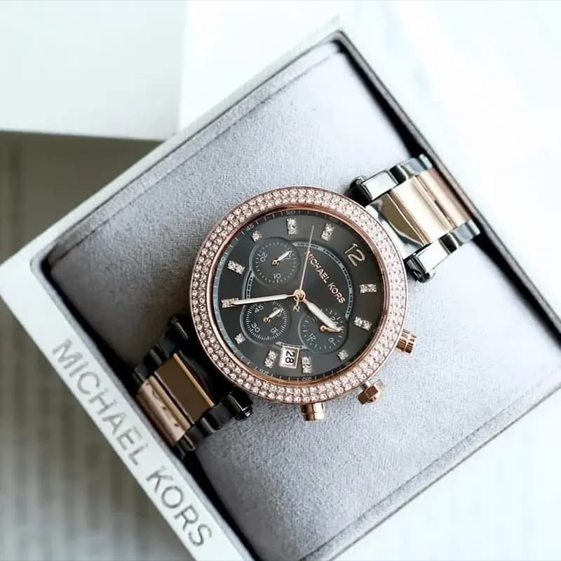 Michael Kors Parker Chronograph Grey Dial Ladies Watch | MK6440