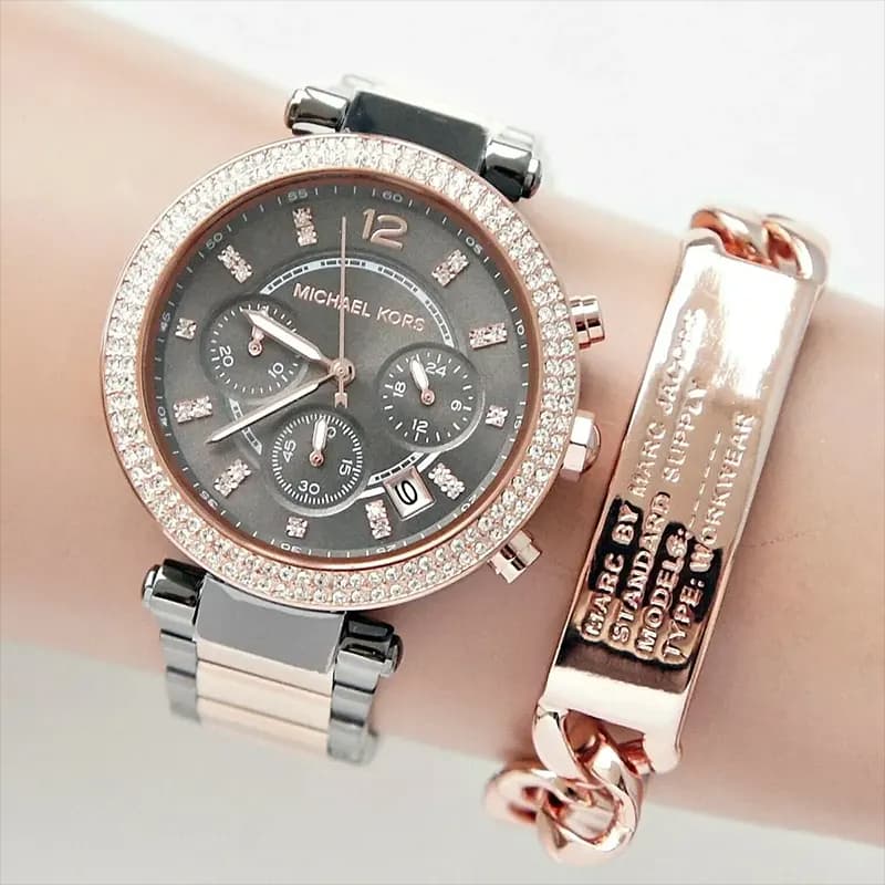 Michael Kors Parker Chronograph Grey Dial Ladies Watch | MK6440