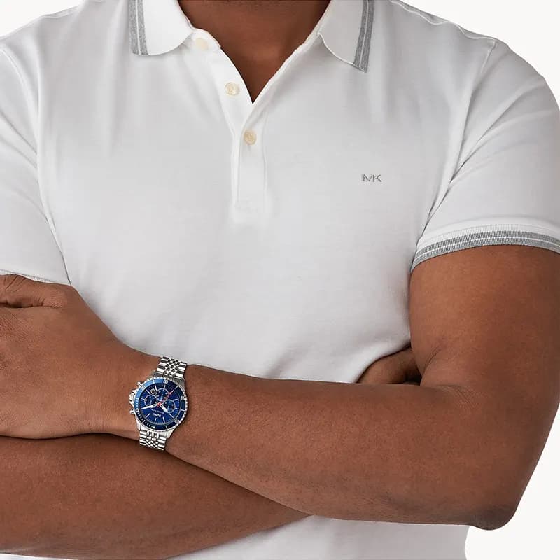 Michael Kors Bayville Chronograph Blue Dial Men's Watch | MK8896