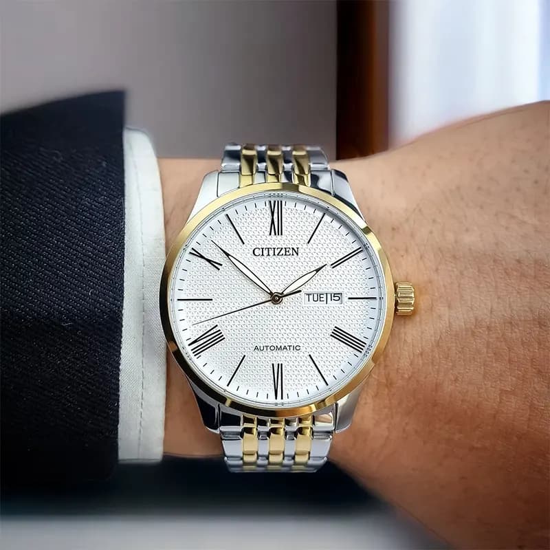 Citizen Automatic Two-Tone White Dial Men’s Watch | NH8354-58A secondary view