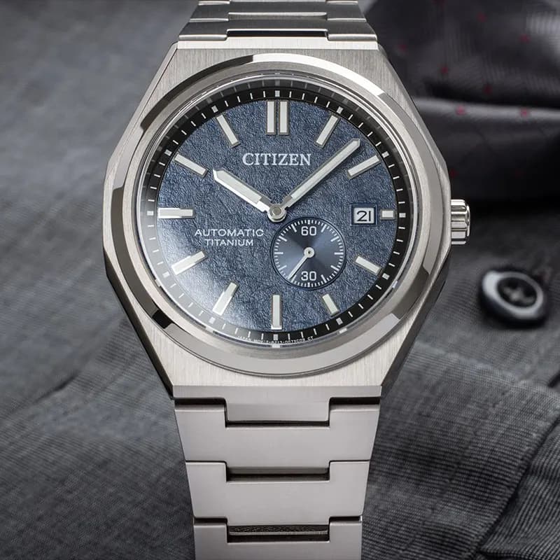 Citizen Zenshin Automatic Blue Dial Super Titanium Men’s Watch | NJ0180-80L
