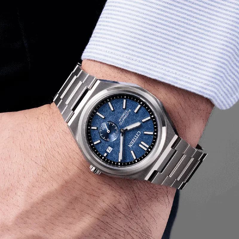 Citizen Zenshin Automatic Blue Dial Super Titanium Men’s Watch | NJ0180-80L secondary view