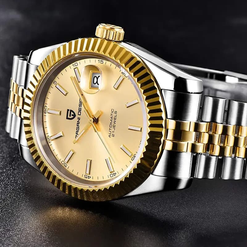 Pagani Design PD-1645 Datejust Champagne Dial Men's Watch