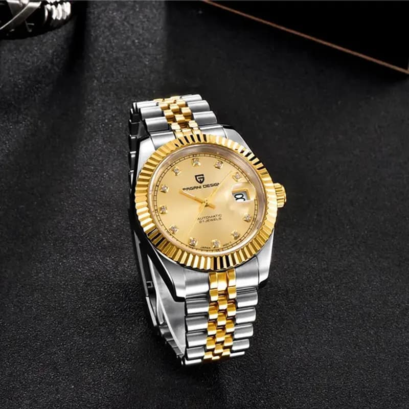 Pagani Design Datejust Champagne Dial Men's Watch | PD-1645