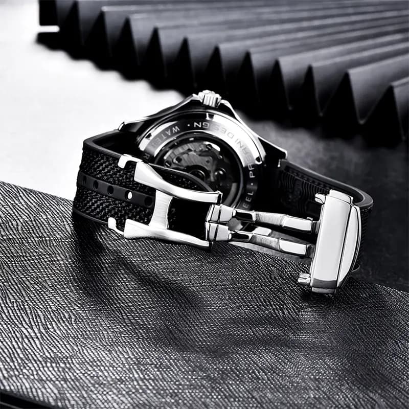 Pagani Design '007' James Bond Seamaster Black Dial Silicone Men's Watch | PD-1667