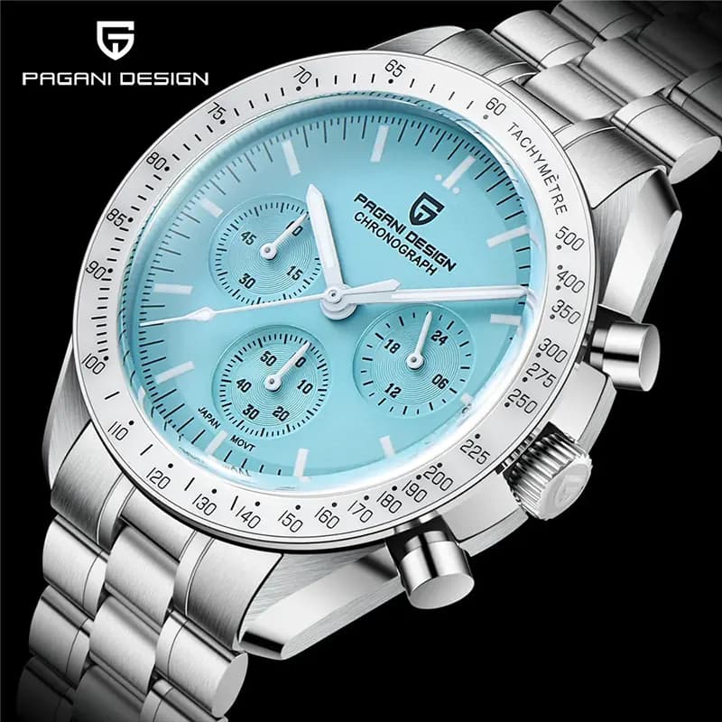 Pagani Design PD-1701 Speedmaster Ice Blue Dial Men's Watch