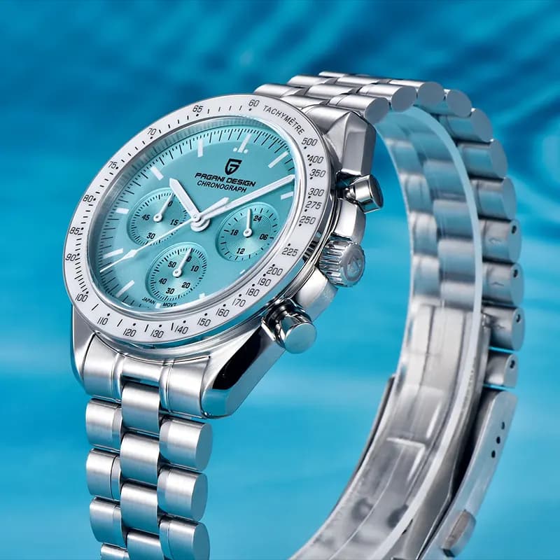 Pagani Design PD-1701 Speedmaster Ice Blue Dial Men's Watch