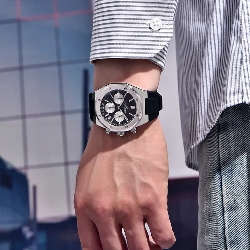 Pagani Design Royal Oak Chronograph Black Dial Men's Watch | PD-1707