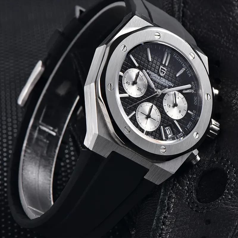 Pagani Design Royal Oak Chronograph Black Dial Men's Watch | PD-1707