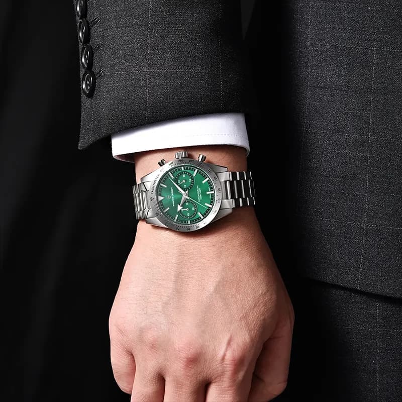 Pagani Design PD-1766 Chronograph Green Dial Men's Watch