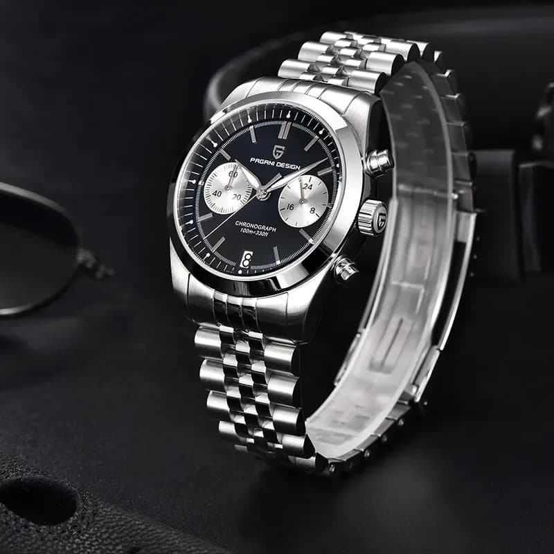 Pagani Design PD-1775 Chronograph Black Panda Dial Men's Watch