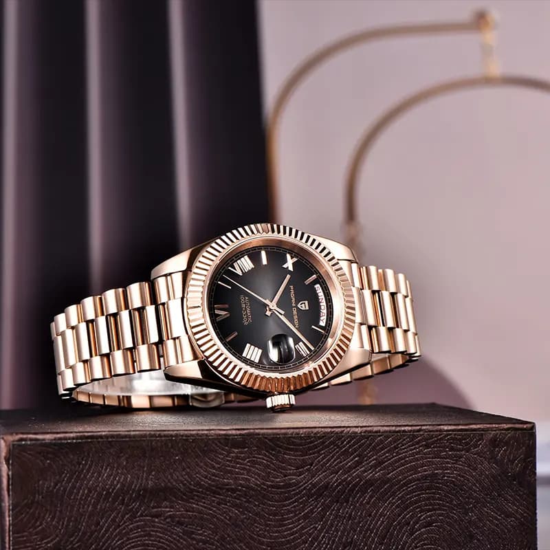 Pagani Design Day-Date 40mm Rose Gold Dial Men's Watch | PD-1783