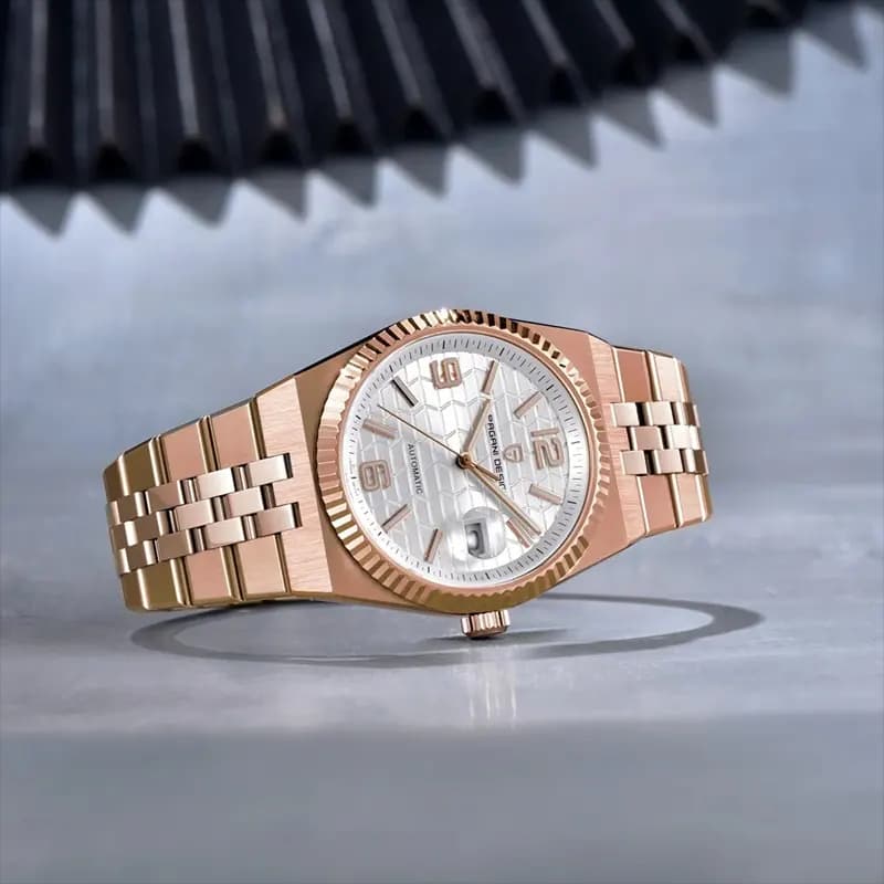 Pagani Design Land Dweller Rose-Tone Silver Dial Men's Watch | PD-YS027