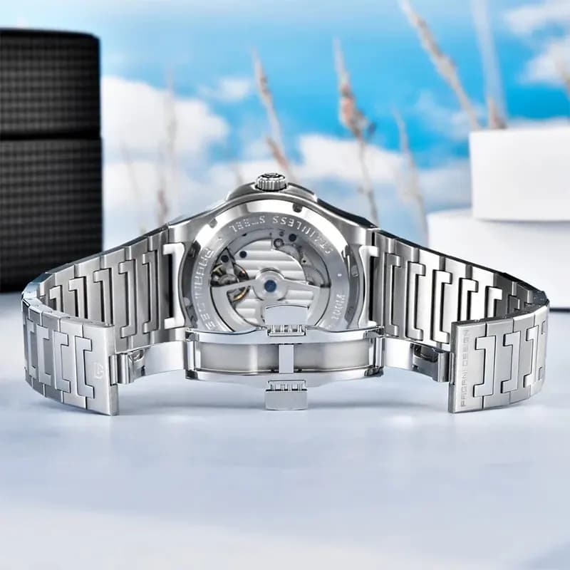 Pagani Design Octagonal Champagne Textured Dial Automatic Men's Watch | PD-YS029