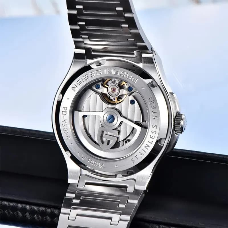 Pagani Design Octagonal Champagne Textured Dial Automatic Men's Watch | PD-YS029