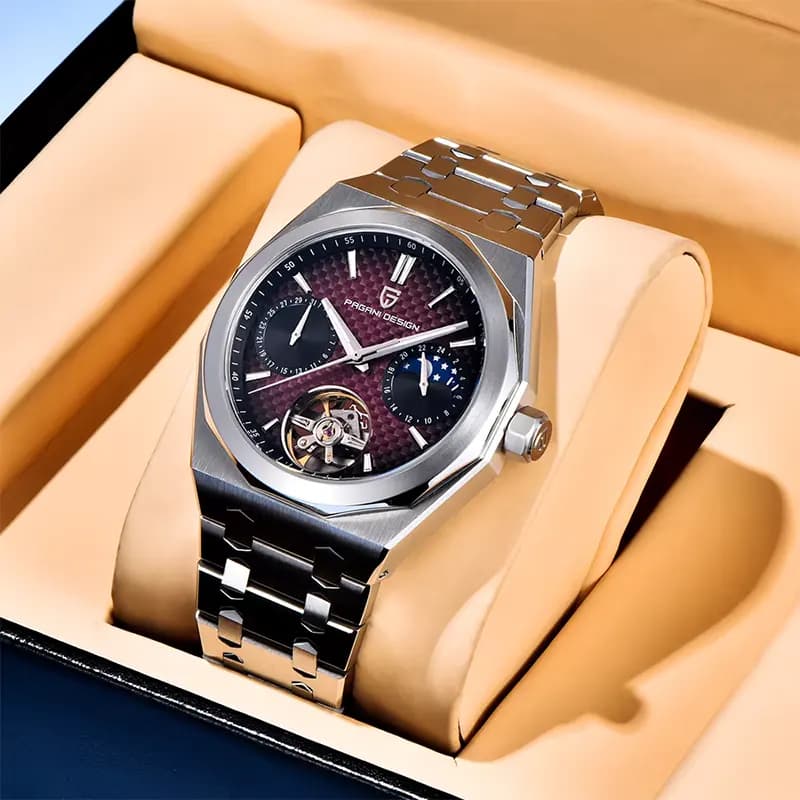 Pagani Design Royal Oak Open Heart Purple Dial Automatic Men's Watch | PD-YS036