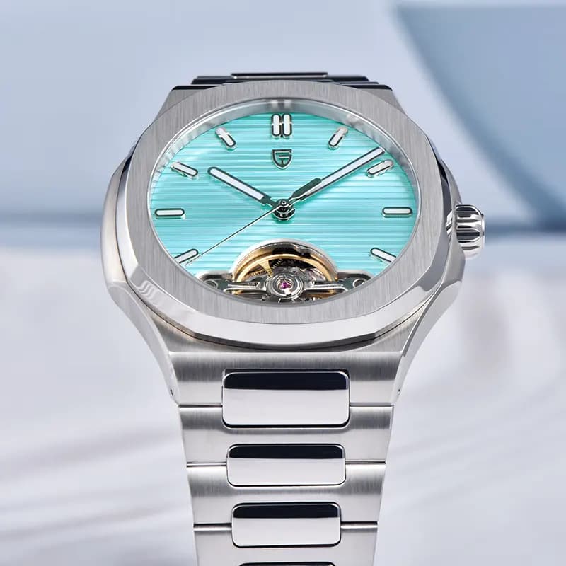 Pagani Design Open Heart Tiffany Dial Automatic Men's Watch | PD-YS025