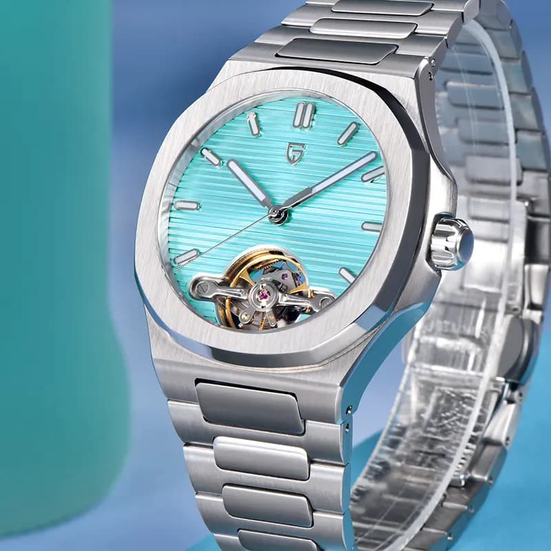 Pagani Design Open Heart Tiffany Dial Automatic Men's Watch | PD-YS025