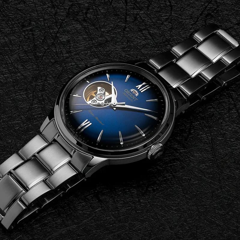Orient Bambino Open Heart Blue Dial Men's Watch | RA-AG0028L