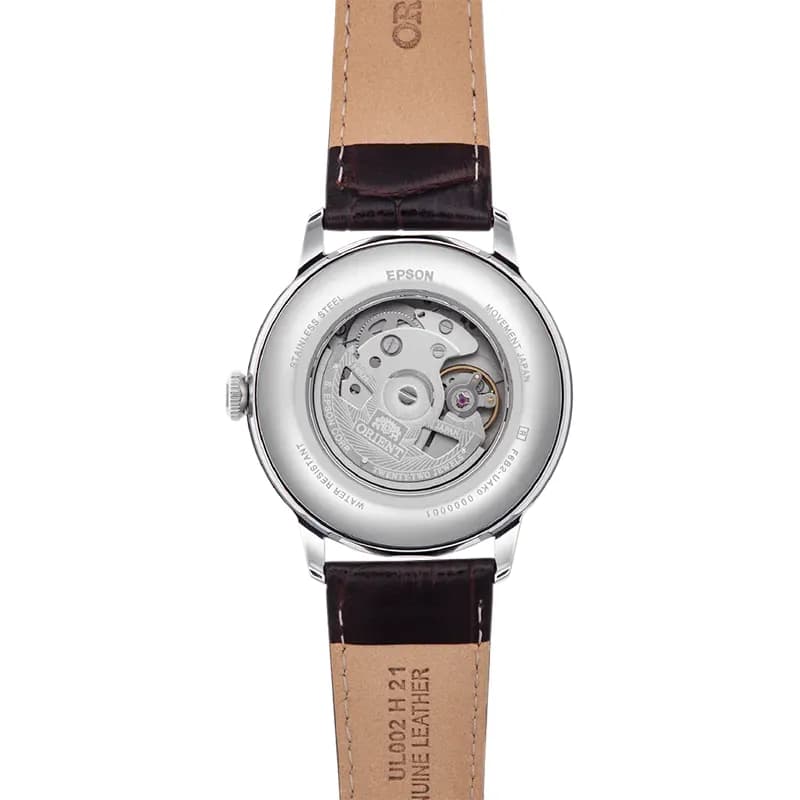 Orient Bambino Sun & Moon Ivory Dial Automatic Men's Watch | RA-AK0803Y