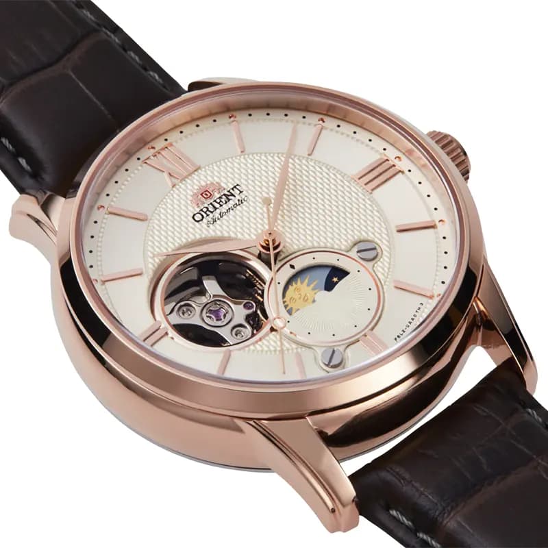 Orient Contemporary Sun and Moon Ivory Dial Men's Watch | RA-AS0009S
