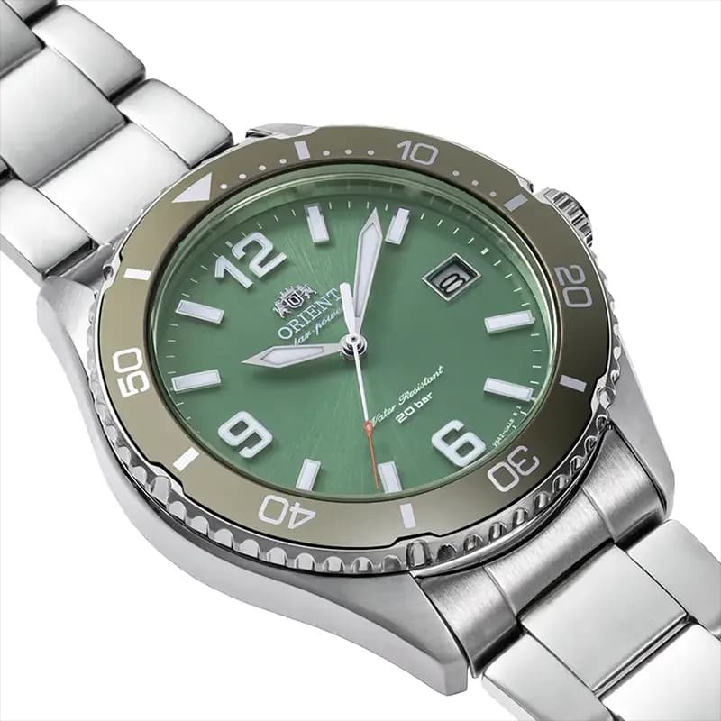 Orient Mako Solar Green Dial Men's Watch | RA-WJ0001E