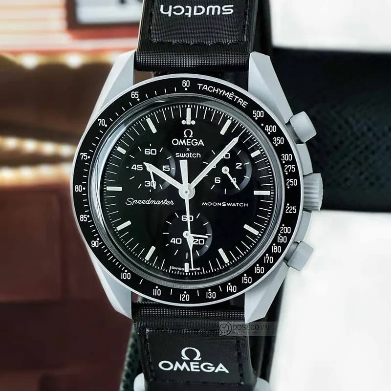 Omega x Swatch Mission To The Moon Bioceramic Men's Watch | S033M100
