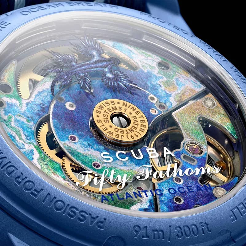 Blancpain X Swatch Scuba Fifty Fathoms Atlantic Ocean Automatic Men's Watch | S035A100