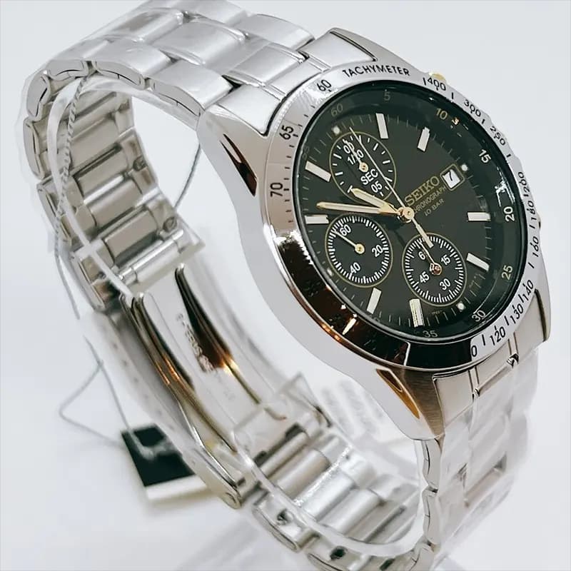 Seiko Spirit Chronograph Black Dial Date Men’s Watch | SBTQ043
