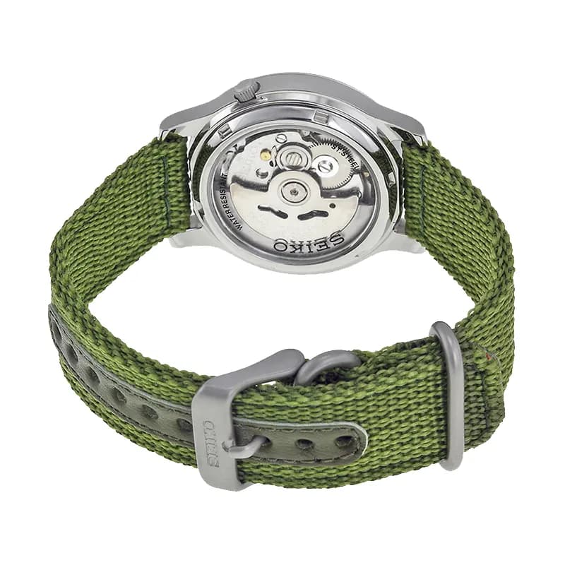 Seiko 5 Green Dial Green Nylon Strap Men's Watch | SNK805K2